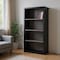 Homeroots 48" Black And Gray Distressed Wood Adjustable Four Tier Bookcase 333508 - alternate 2
