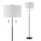 Jonathan Y Maude 61" Rustic Farmhouse Iron Candlestick Pull Chains LED Floor Lamp, Brown Wood Finish/Black JYL1141A - alternate 7