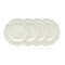 Homeroots White Four Piece Round Scallop Stoneware Service For Four Salad Plate Set 483505 - alternate 5