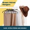 Lifemaster Velvet Skirt Hangers, Adjustable Clips, 360 Deg Swivel Hook, Non-Slip, Holds 10 lbs, Brown, 30PK LMVSH30BW - alternate 9