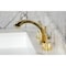 Kingston Brass Widespread Bathroom Faucet with Knurled Handle and Brass Pop-Up, Polished Brass KS4982KNL - alternate 6