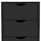 Homeroots 18" Black Charcoal Manufactured Wood Five Drawer Tall and Narrow Dresser 518181 - alternate 3