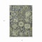 Homeroots 8' X 10' Fern Green And Blue Damask Washable Indoor Outdoor Area Rug 609069 - alternate 6