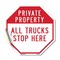 Signmission Private Property All Trucks Stop He, 10 Inch X 10 Inch, Vinyl Decal OC-D-10-150 - alternate 1