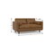 Homeroots 72" Brown Leather Sofa With Ottoman 641052 - alternate 6