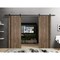 Sartodoors Sliding Double Barn Doors with Hardware, Planum 0011 Walnut and Aluminum Strips, 13FT Rail Hangers PLANUM0011DB-WLN-36 - alternate 1