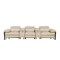 Homeroots 129" Beige Top Grain Leather Reclining Metal USB Sofa 720343 - alternate 8