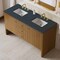 James Martin Vanities Hudson 60" Double Vanity, Honey Oak w/ 3 CM Charcoal Soapstone Silestone Top 435-V60D-HNO-3CSP - alternate 8