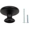 Designperfect 1-5/16 Diameter Round Cabinet Knob, Matte/Flat Black DPA-R38KBLK - alternate 5