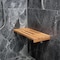 Homeroots 24" Brown Wall Mount Teak Rectangular Shower Bench 549373 - alternate 4