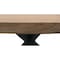 Homeroots 72" Natural And Black Rounded Solid Wood And Iron Pedestal Base Dining Table 563915 - alternate 7