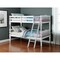 Homeroots White Twin Over Twin Bunk Bed 285828 - alternate 2