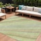 Homeroots 8' X 10' Sage Brown And Sky Blue Striped Washable Indoor Outdoor Area Rug 614950 - alternate 1