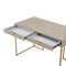 Homeroots 45" Cream and Gold Wood and Stainless Steel Writing Desk With Two Drawers 543811 - alternate 5