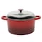 Crock Pot 3 Quart Enameled Cast Iron Dutch Oven With Borosilicate Lid in Red 750123696M - alternate 1
