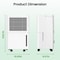 Edendirect 30 pt 2000 sq ft Dehumidifier for Home with Bucket Drain Hose in White ZR-FDD12-5091 - alternate 7