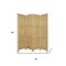 Homeroots 84" Yellow Wood Folding Four Panel Screen Room Divider 274886 - alternate 3