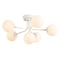 Jonathan Y Olivier Parisian 24" 6-Light Globe Modern Industrial Iron Bistro LED Semi Flush Mount, White JYL9542D - alternate 1