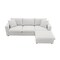 Homeroots 65" White Fabric Modular Sleeper Sofa With Ottoman 568298 - alternate 10