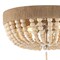 Jonathan Y Justina Wood Bead 14" 2-Light Farmhouse Bohemian Iron LED Flush Mount, Light Taupe/Chrome JYL1307A - alternate 10