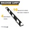 Traffic Kontrol Parking Wheel Stop Block Curb Kit, Rubber, 4 in Height, 72 in Length, 28 lbs TK-PS-6-BKYW-B-KIT - alternate 5