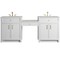 James Martin Vanities Bellshire 84" Dual Vanity Set w/ 24" Make-Up Counter, Bright White w/3 cm Lime Delight Silestone Top 660-VMC84-BW-3LDL - alternate 1