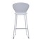 Homeroots Set of Two 30" Gray Heavy Duty Plastic and Metal Low Back Bar Height Bar Chairs, 2PK 555095 - alternate 5
