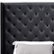 Homeroots Black Tufted Faux Leather King Bed Frame 374142 - alternate 5