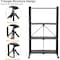 Simple Deluxe HealSmart Heavy Duty 4-Tier Foldable Metal Rack, 28.0in D x 13.4in W x 49.2in H Storage Shelving Un HKSHLFFOLD28154904BB - alternate 6