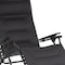Homeroots 30" Black Steel Outdoor Zero Gravity Chair with Black Cushion 320605 - alternate 3