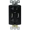 Automation Systems Interconnect Wall Outlet 20 Amp Tamper Resistant, with USB Charging Ports 3.4 Amp, Black, Includes Wall Plate ATUR3.4-20-B - alternate 3