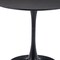 Homeroots 35" Black Wood and Steel Pedestal Base Round Top Dining Table 602235 - alternate 5