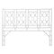 Bali & Pari Sampson Bohemian White Rattan King Size Standalone Headboard 251-13865-ZORO - alternate 3