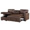 Homeroots 92" Dark Brown Upholstered Sleeper USB Sleeper Sofa Chaise With Toss Pillow 559220 - alternate 5