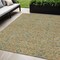 Homeroots 5' X 8' Orange Blue And Green Floral Washable Indoor Outdoor Area Rug 604626 - alternate 1