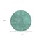 Homeroots 8' Teal Blue And Charcoal Round Geometric Washable Indoor Outdoor Area Rug 577603 - alternate 6