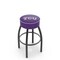 Holland Bar Stool Co 30" 4" TCU Cushion Seat, Blk Wrinkle Base Swivel Bar Stool L8B130TexChr - alternate 1