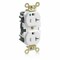 Leviton Straight Blade Receptacle, 5-20R, 20 A, 125V AC, Flush Mount, Self-Grounded MRI20-W - alternate 1