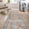 Jonathan Y Armae Distressed Medallion Chenille Non-Slip Machine-Washable Terra/Blue 2 ft. x 8 ft. Runner Rug WSH200A-28 - alternate 1