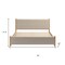 Homeroots Natural and Beige Wood And Upholstery King Bed Frame 583187 - alternate 5