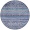 Homeroots 8' Blue Aqua And Charcoal Round Floral Washable Indoor Outdoor Area Rug 606184 - alternate 7