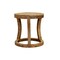 Homeroots 18" Brown And Brown Wood Distressed Solid Wood Round End Table 555415 - alternate 8