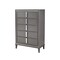 Homeroots 38" Gray Solid Wood Five Drawer Chest 524103 - alternate 5