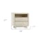 Homeroots 27" Distressed Sand Two Drawer Solid Wood Nightstand 549967 - alternate 7