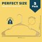 Lifemaster Heavy Duty Plastic Clothes Hangers, Non-Slip, Space-Saving, Holds 5 lbs, Yellow, 5PK LMPLCYLW5 - alternate 4