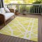 Homeroots 3' X 5' Yellow And Linen Geometric Washable Indoor Outdoor Area Rug 600498 - alternate 8