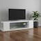 Homeroots 15.75in X 59in X 15.75in White Clear Hollow Core Tempered Glass TV Stand 333255 - alternate 5
