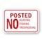 Signmission Posted No Hunting Fishing Trespassing, Heavy-Gauge Aluminum, 18" H, A-1824-24865 A-1824-24865 - alternate 1