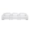 Homeroots 129" White Italian Leather Reclining USB Sofa 632869 - alternate 3
