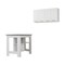 Homeroots 41in Dark Gray and White Wood Kitchen Island Set With Storage 519052 - alternate 5